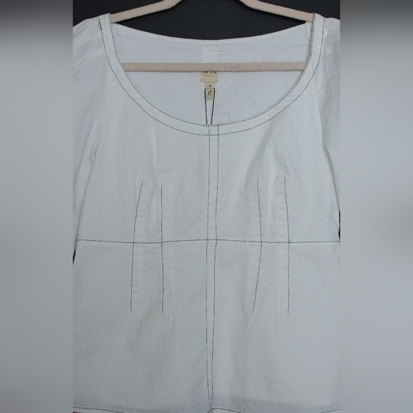 NWT Rebecca Taylor White Structured Long Sleeve Top Sz M - Picture 4 of 9